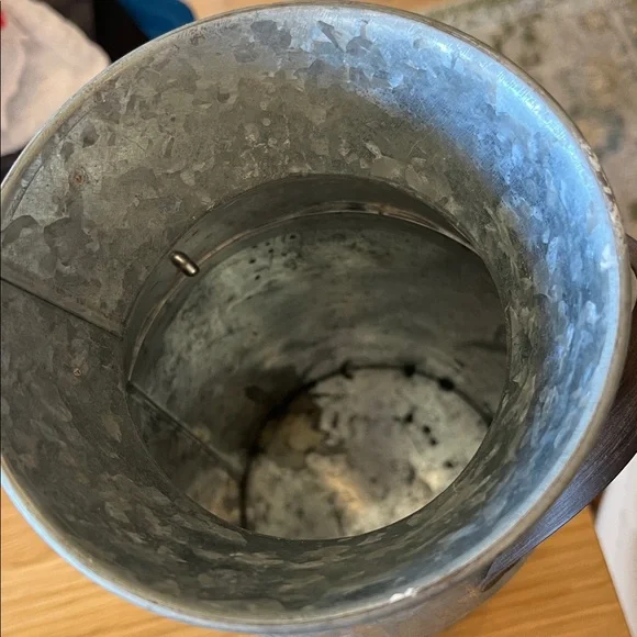 Rustic Silver Metal Milk Can Vase Vintage Look - Picture 3 of 5